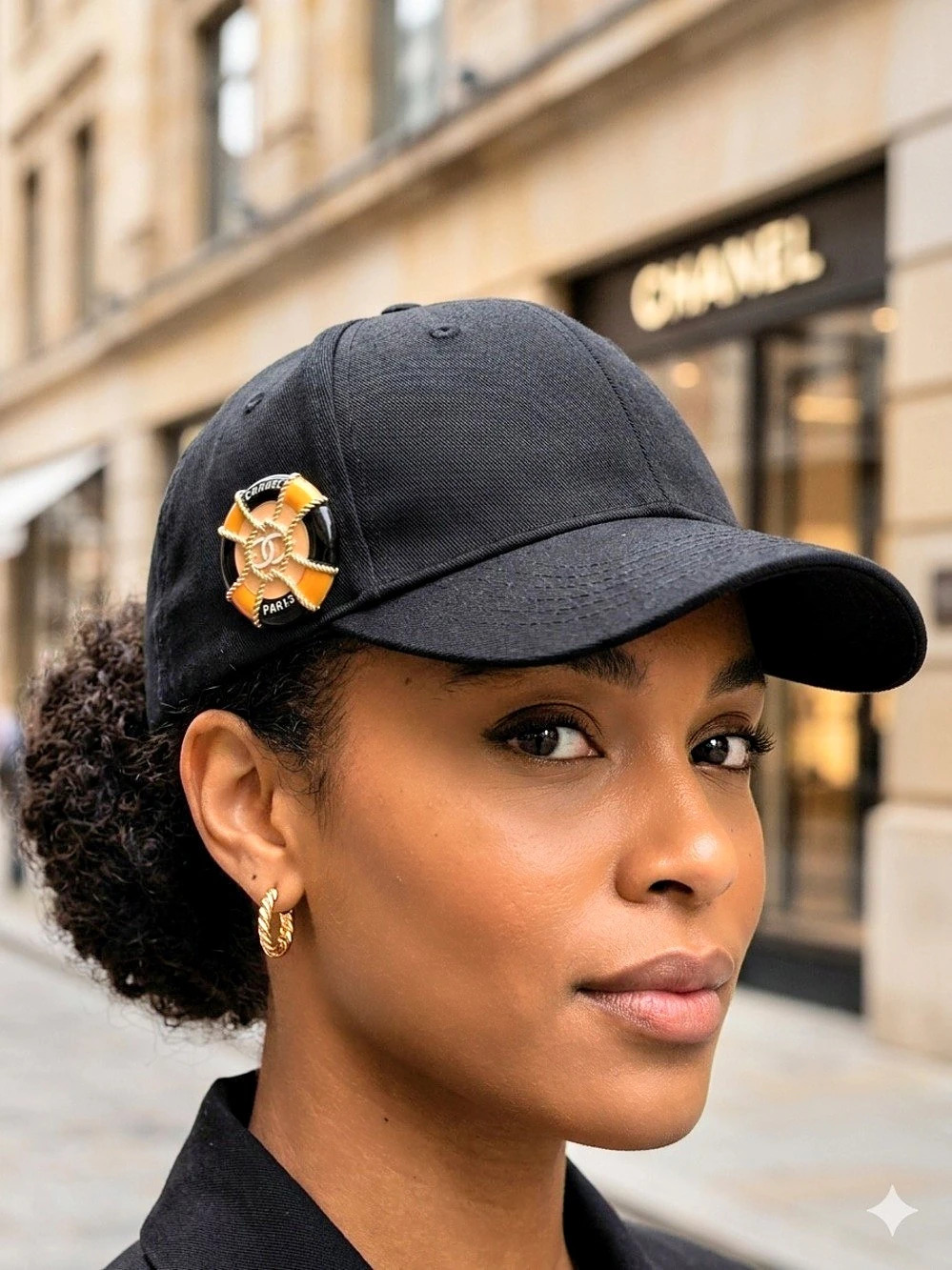 Black Baseball Cap - Picture 4 of 11